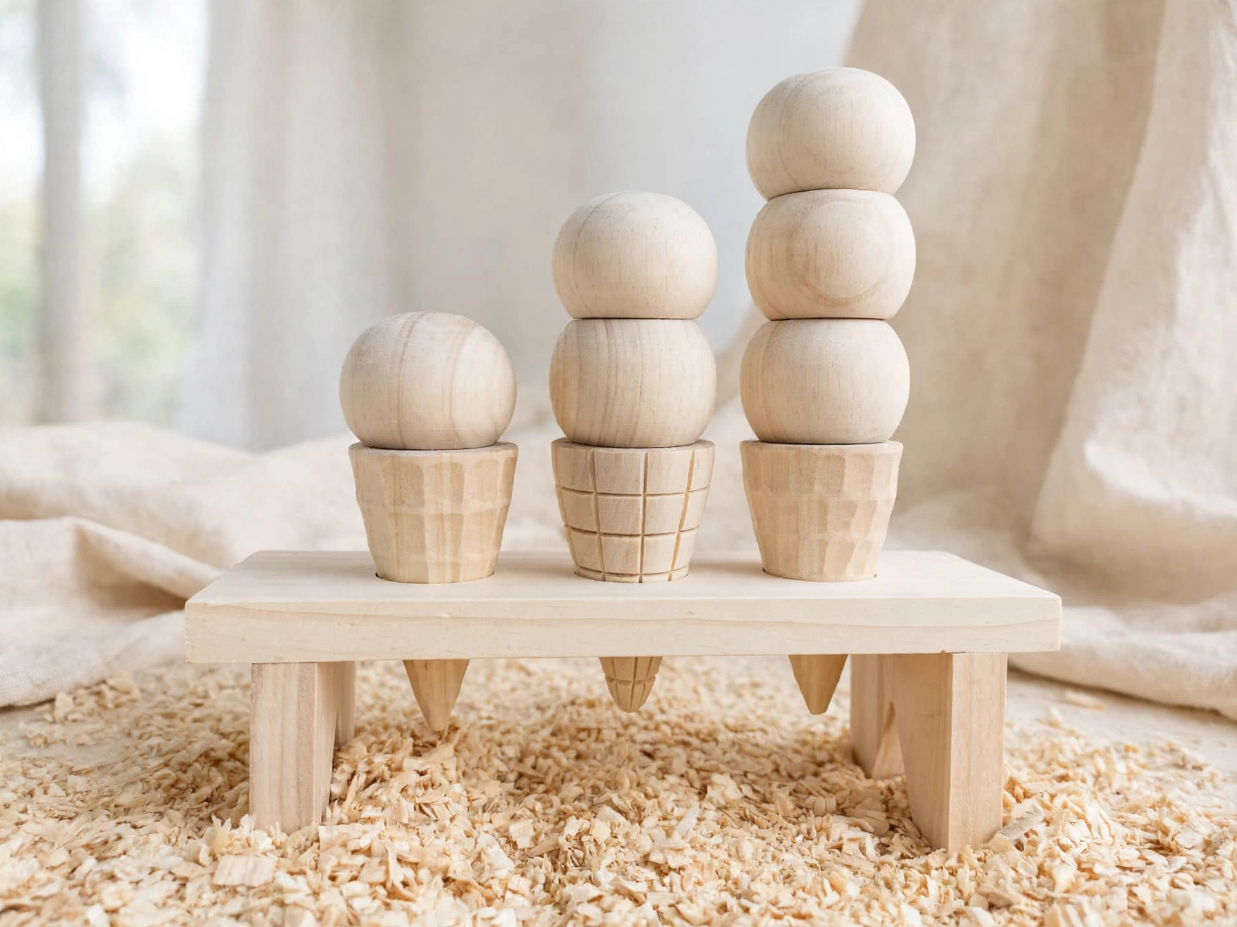 Wooden Ice Cream Pine