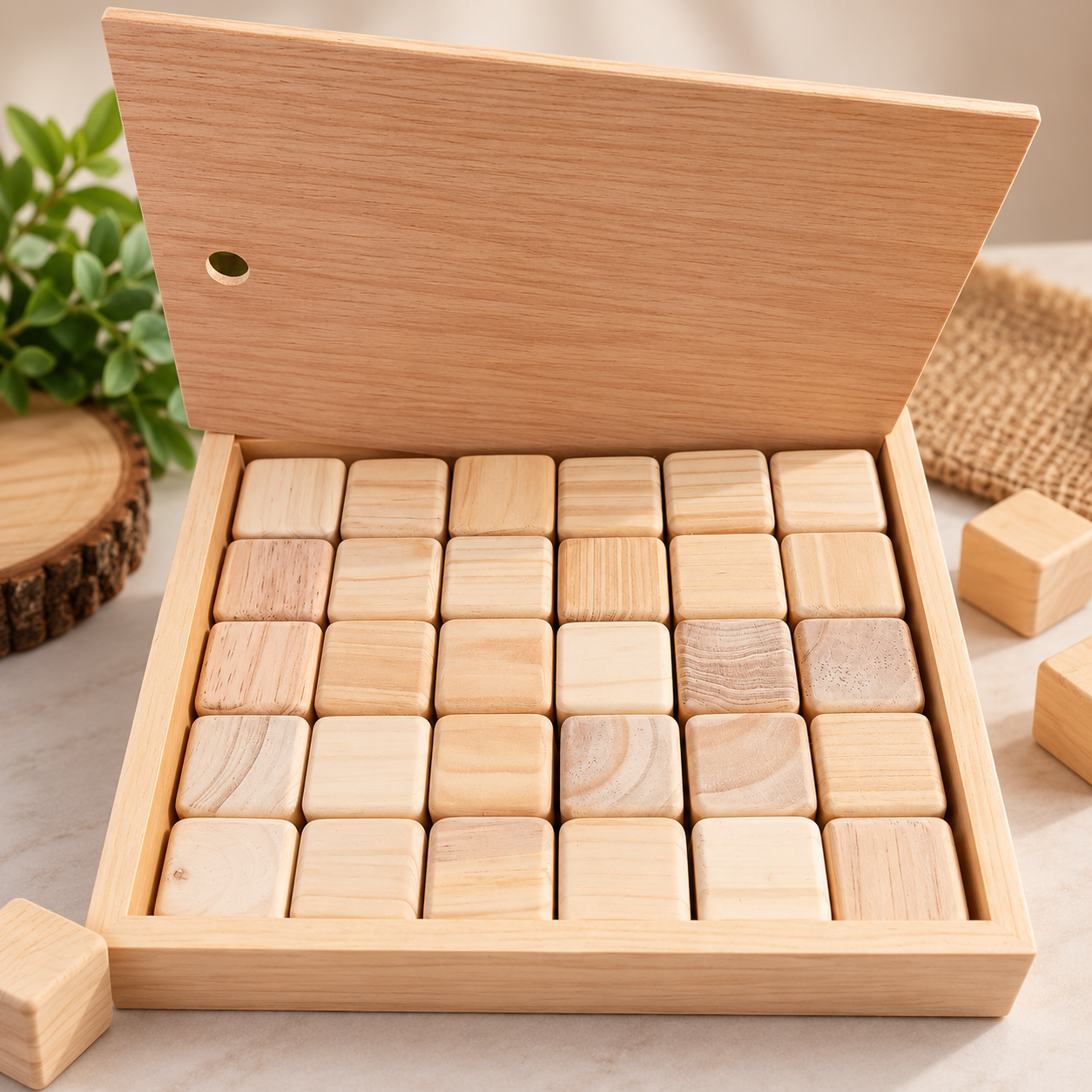 Wooden Cube Pine
